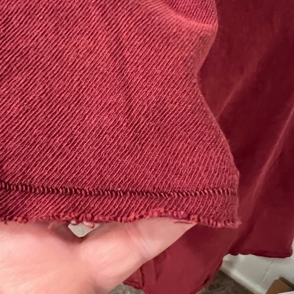 Free People Joni Short Sleeve distressed V-Neck - Picture 9 of 12